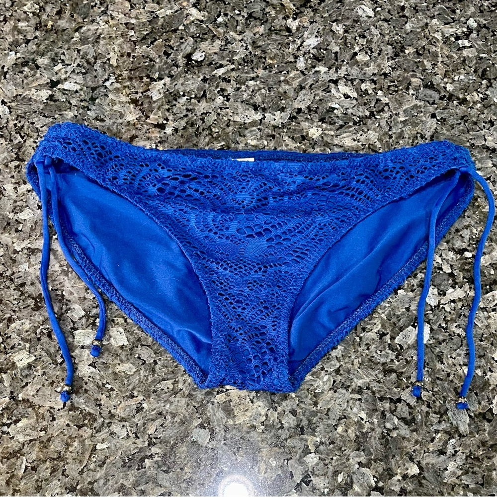 Ralph Lauren Blue Lace Bikini Bottom Size S